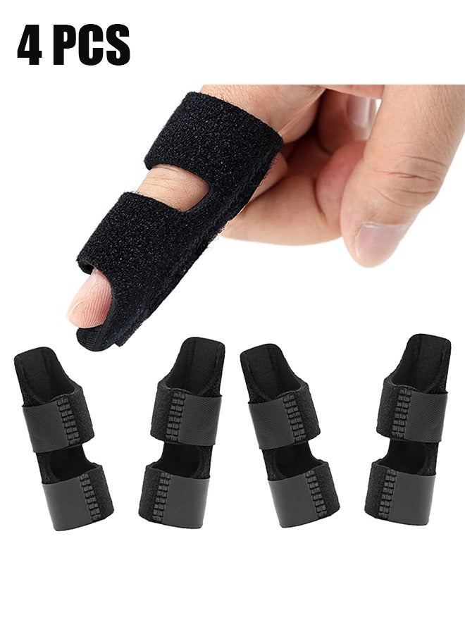4 Pcs Trigger Finger Splints, Adjustable Trigger Finger Splint Brace, Finger Knuckle Immobilization, Protector, Straightening, Arthritis Relief, Pain Relief - Image 1